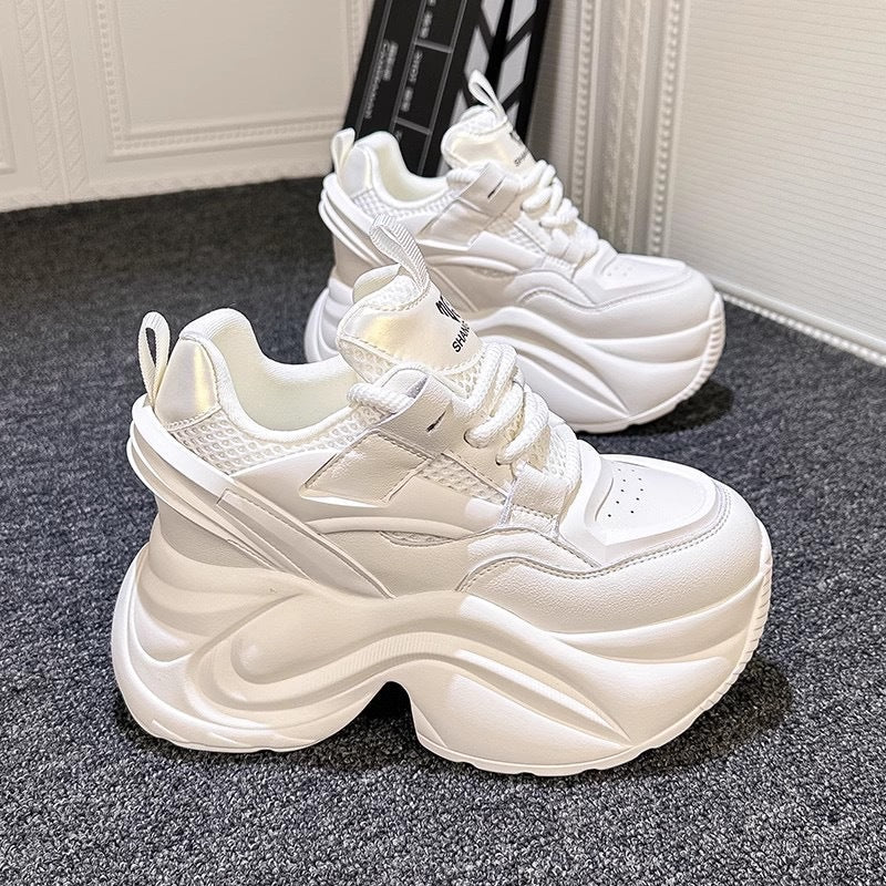 Damen Plateau-Sneaker Bequem Atmungsaktiv Hochwertig - BerlinGlamour