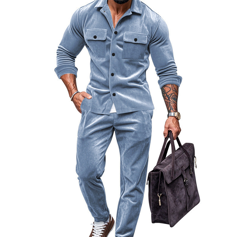 Herren Jogginganzug Sportlich Premium mit Taschen Lässig