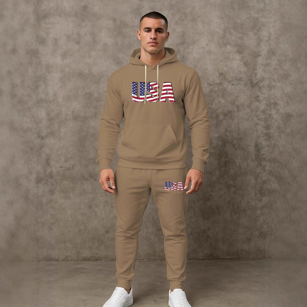 Herren Hoodie und Jogginghose Set Modisch Sportlich