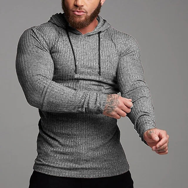 Herren Kapuzenpullover Strukturiert Stylisch Modern