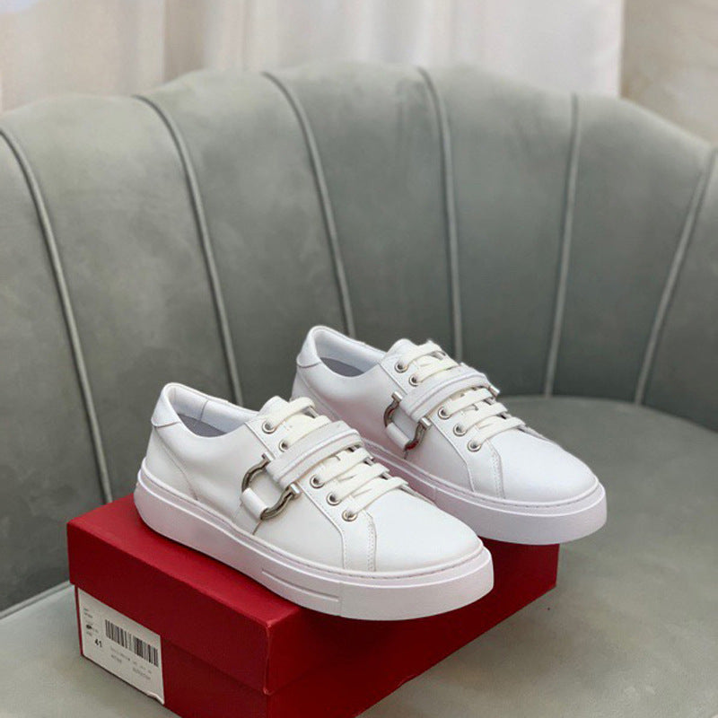 Damen Sneaker Rutschfest Schnallen Detail Modern