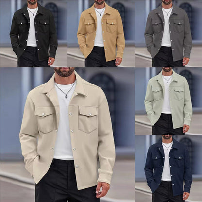 Herren Freizeitjacke Modern mit Vieltaschen und Knöpfen - BerlinGlamour