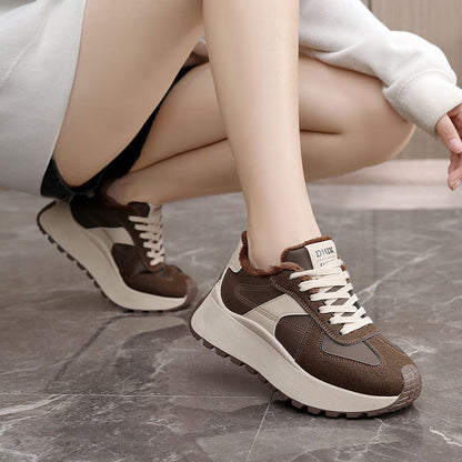Damen Sneaker Warm Innenfutter Komfort Schuhe Winter