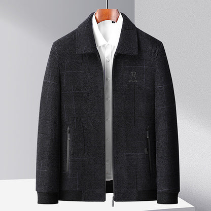 Herren Mantel Elegant Modern mit Taschen Berlin Stil