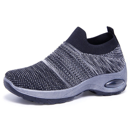 Damen Sneaker Luftgepolstert Elastisch Bequem