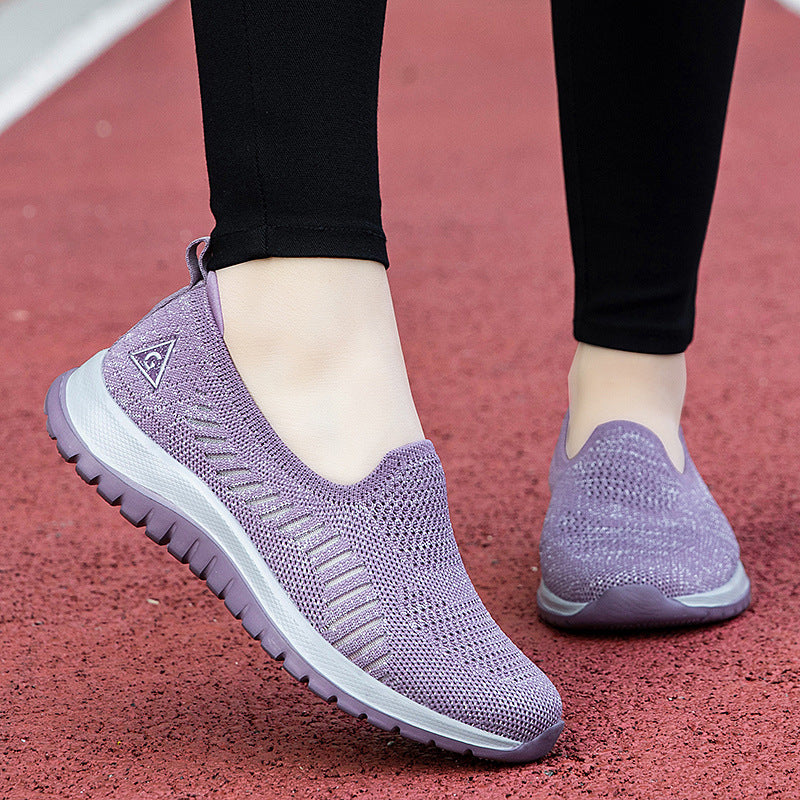 Damen Sneaker Bequem Atmungsaktiv Weich
