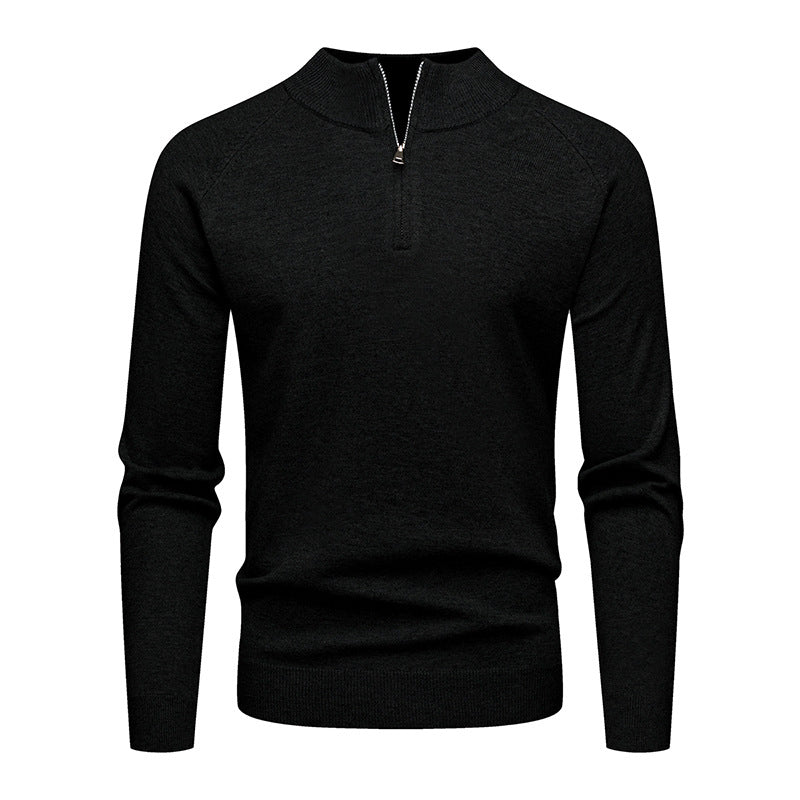 Herren Pullover Modern Kurz Reißverschluss Style