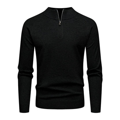 Herren Pullover Modern Kurz Reißverschluss Style