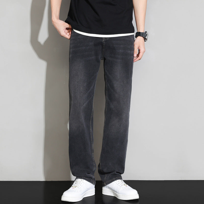 Herren Jeans Bequem Relaxed Fit Dunkelblau