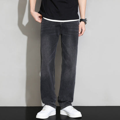 Herren Jeans Bequem Relaxed Fit Dunkelblau