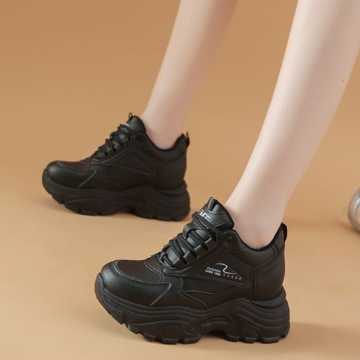 Damen Sneaker Chunky Weite Sohle atmungsaktiv Sportlich