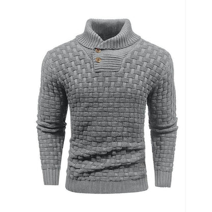 Herren Strickpullover Modern mit Stehkragen und Muster