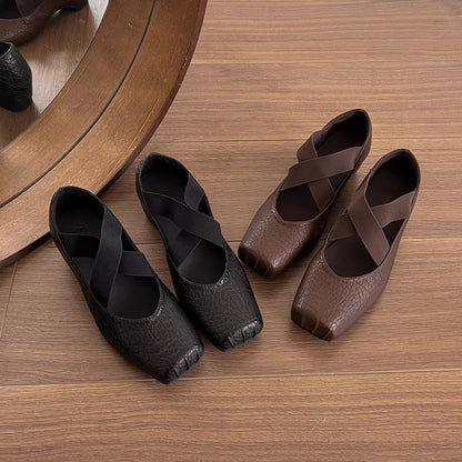 Damen Ballerinas Bequem Gepolstert Elastisch