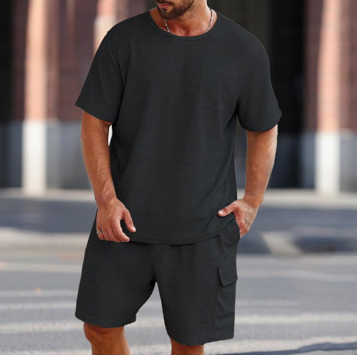 Herren Sportset Atmungsaktiv mit Taschen Modern - BerlinGlamour