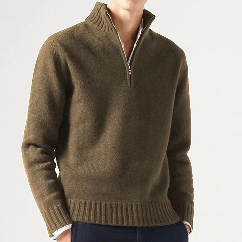 Herren Pullover Modern Hochkragen Reißverschluss
