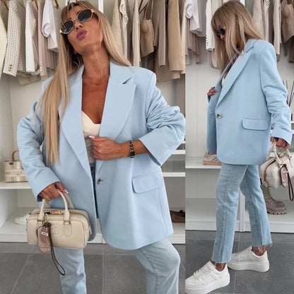 Damen Oversized Blazerjacke Großformatig Nachhaltig Modern