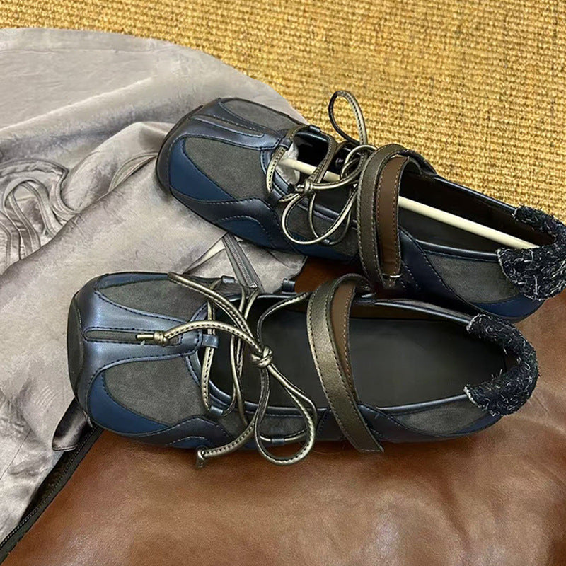Damen Ballerinas Komfortabel Verstellbar Modisch