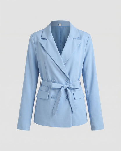 Damen Blazerjacke Elegante Slim Fit mit Gürtel - BerlinGlamour