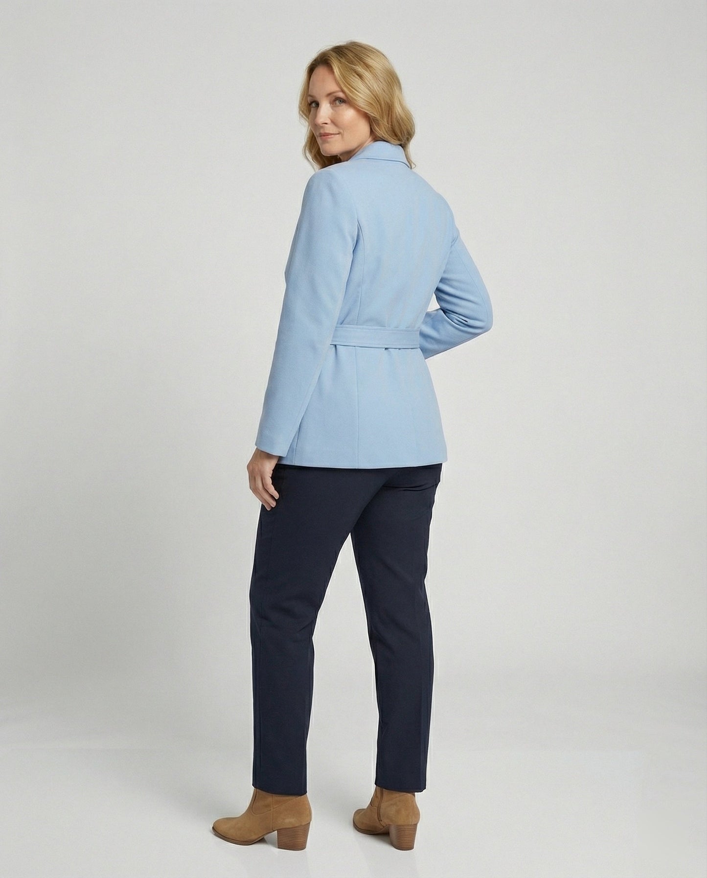Damen Blazerjacke Elegante Slim Fit mit Gürtel