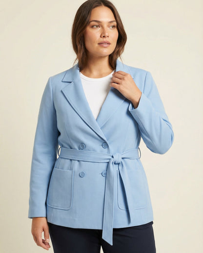 Damen Blazerjacke Elegante Slim Fit mit Gürtel