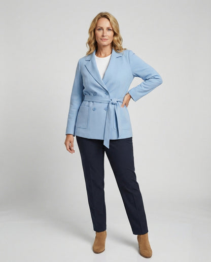 Damen Blazerjacke Elegante Slim Fit mit Gürtel