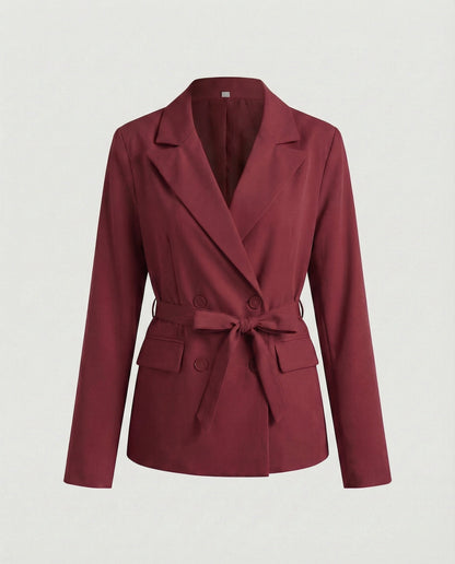 Damen Blazerjacke Elegante Slim Fit mit Gürtel