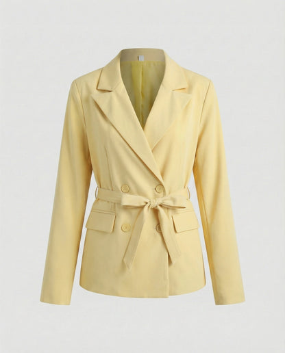 Damen Blazerjacke Elegante Slim Fit mit Gürtel