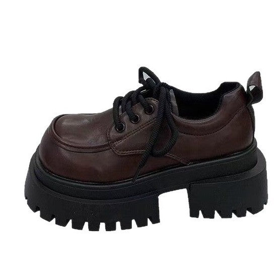 Damen Stiefel Chunky Schnürschuhe Rutschfest Modern