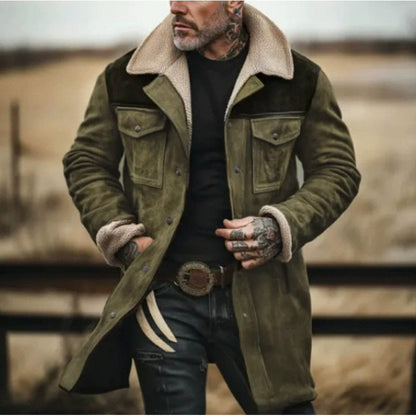 Herren Lammfelljacke Vintage Stil Bequem Elegant