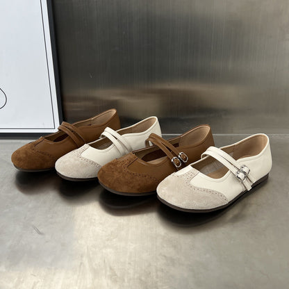 Elegante Damen Ballerinas mit Riemen Hochwertig Designer