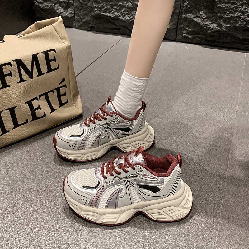 Damen Sneaker Atmungsaktiv Chunky Bequem Sportlich