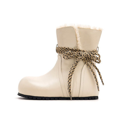 Damen Winterstiefel Warm Kuschelig Schnürstiefel