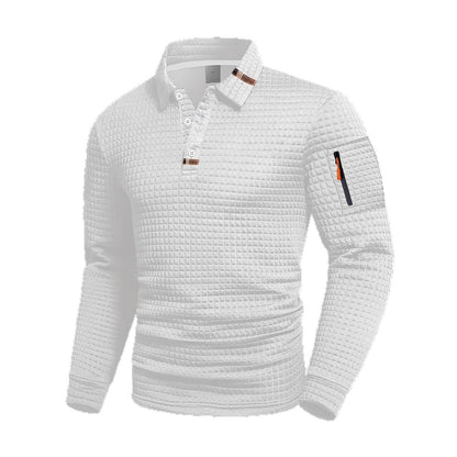 Herren Poloshirt Langarm Atmungsaktiv Komfortabel