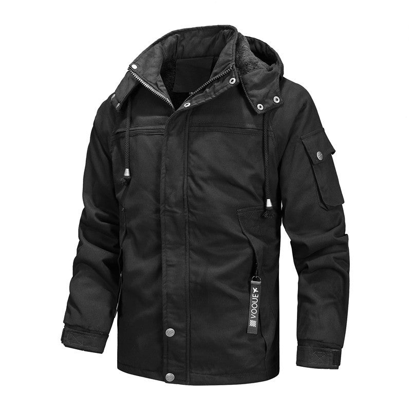 Herren Winterjacke Isoliert Verstellbare Kapuze Outdoor - BerlinGlamour