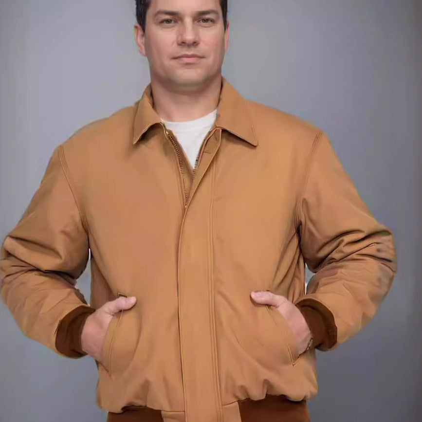 Herren Bomberjacke Mit Taschen Elastisch Modern