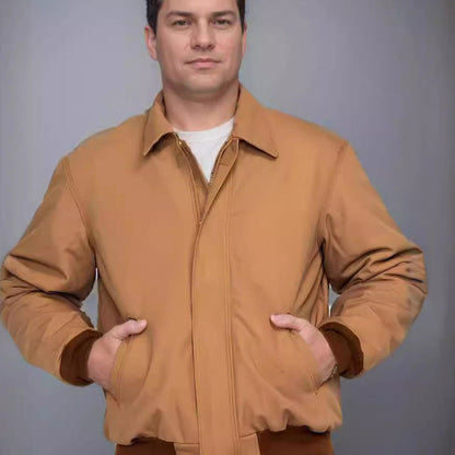 Herren Bomberjacke Mit Taschen Elastisch Modern