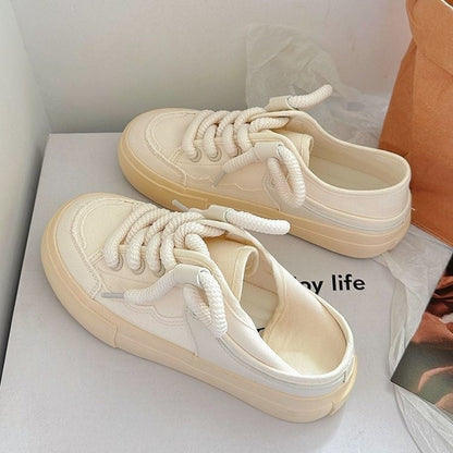 Damen Sneaker Sportlich Schnürsenkel Modern