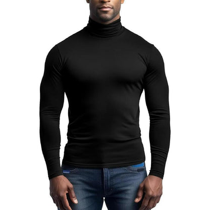 Herren T-Shirt Rollkragen Weich atmungsaktiv Sportlich - BerlinGlamour