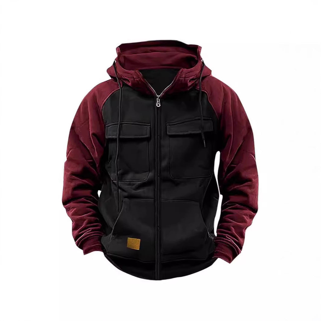 Herren Kapuzenjacke Funktionell mit Vordertaschen Hochwertig