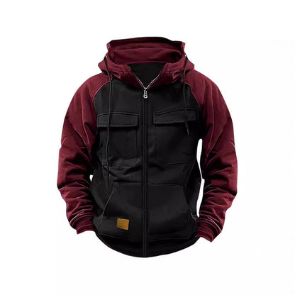 Herren Kapuzenjacke Funktionell mit Vordertaschen Hochwertig