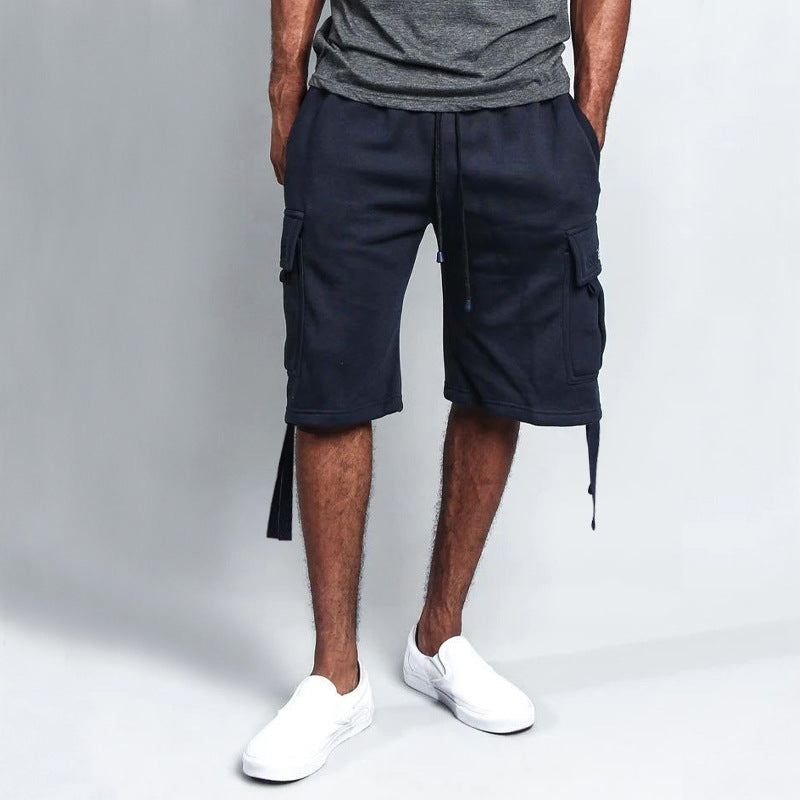Herren Cargo Shorts Modern mit Taschen und Kordelzug