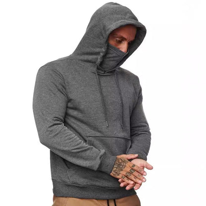 Herren Kapuzenpullover Gesichtsschutz Multifunktionsjacke Warm