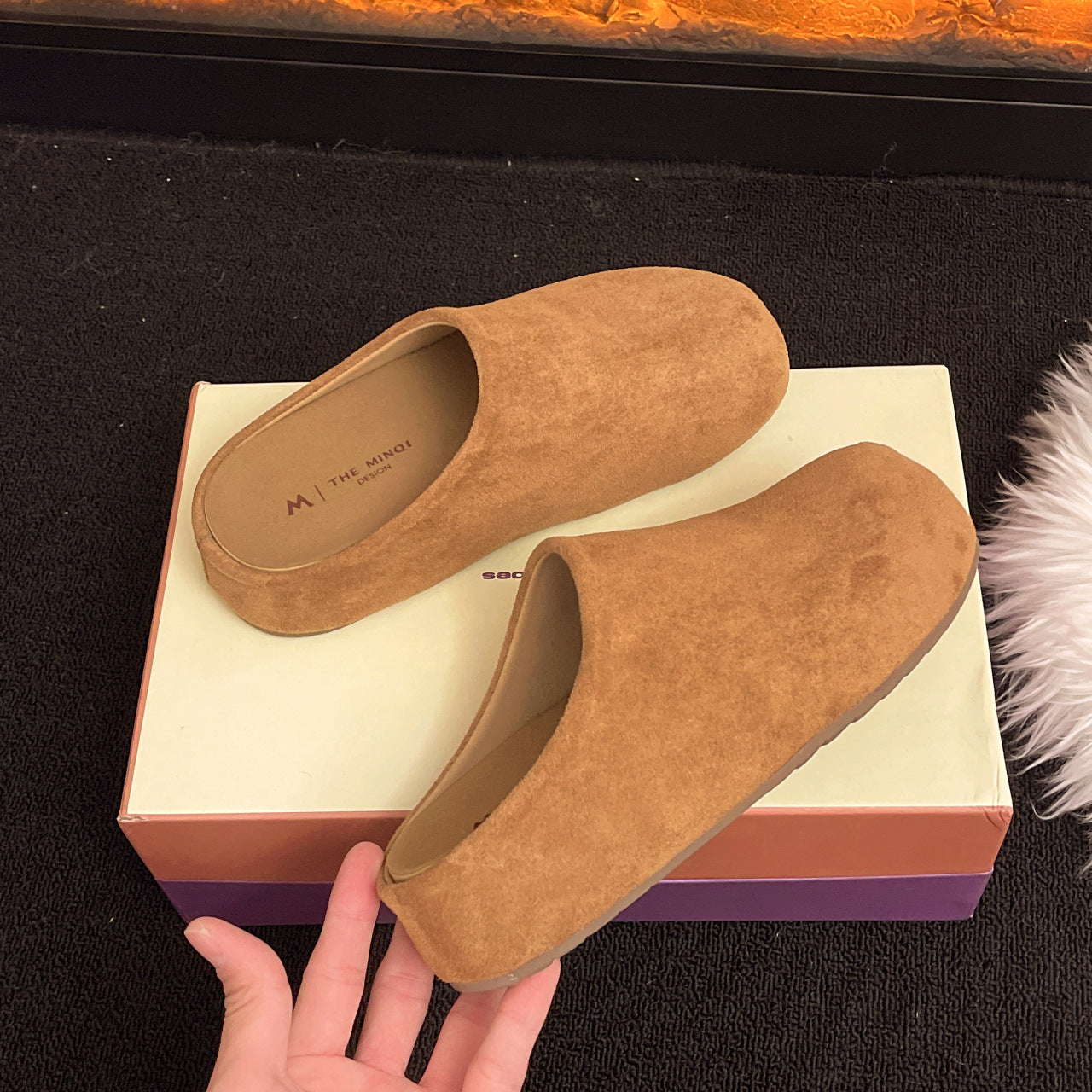 Damen Clogs Bequem Weichleder Ergonomisch