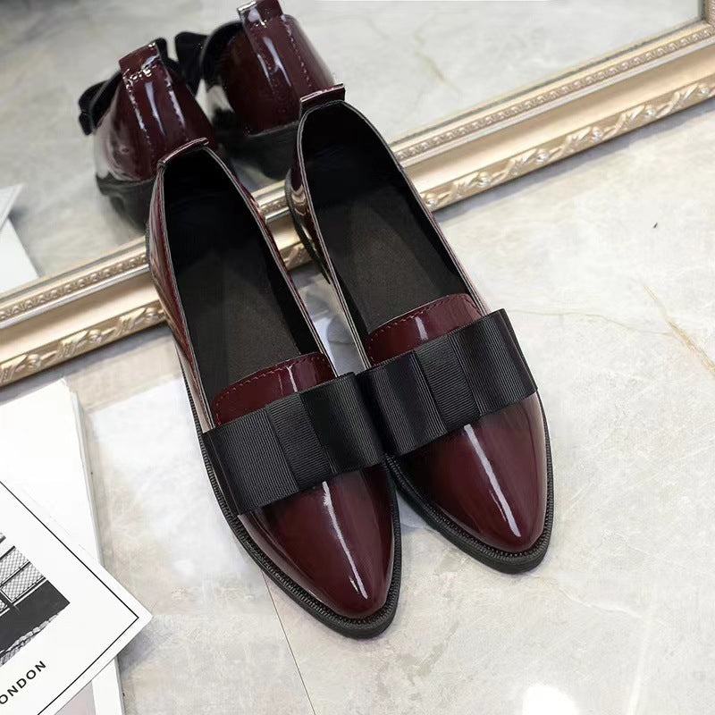 Elegante Damen Ballerinas aus Leder mit Schleife