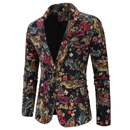 Herren Blazer Modern Bunt Grafik Design
