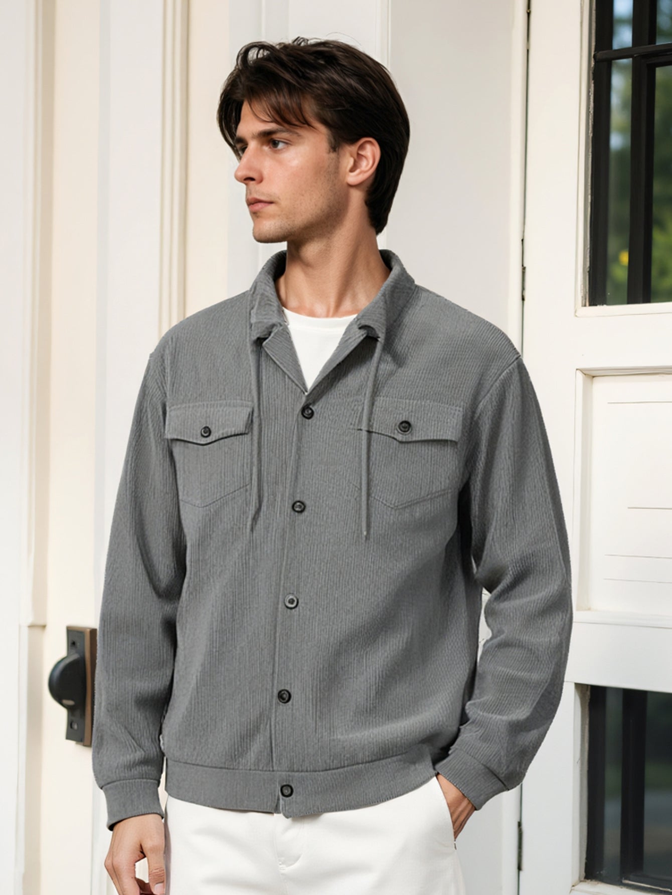 Herren Outdoor Jacke Urban Style Reißverschluss