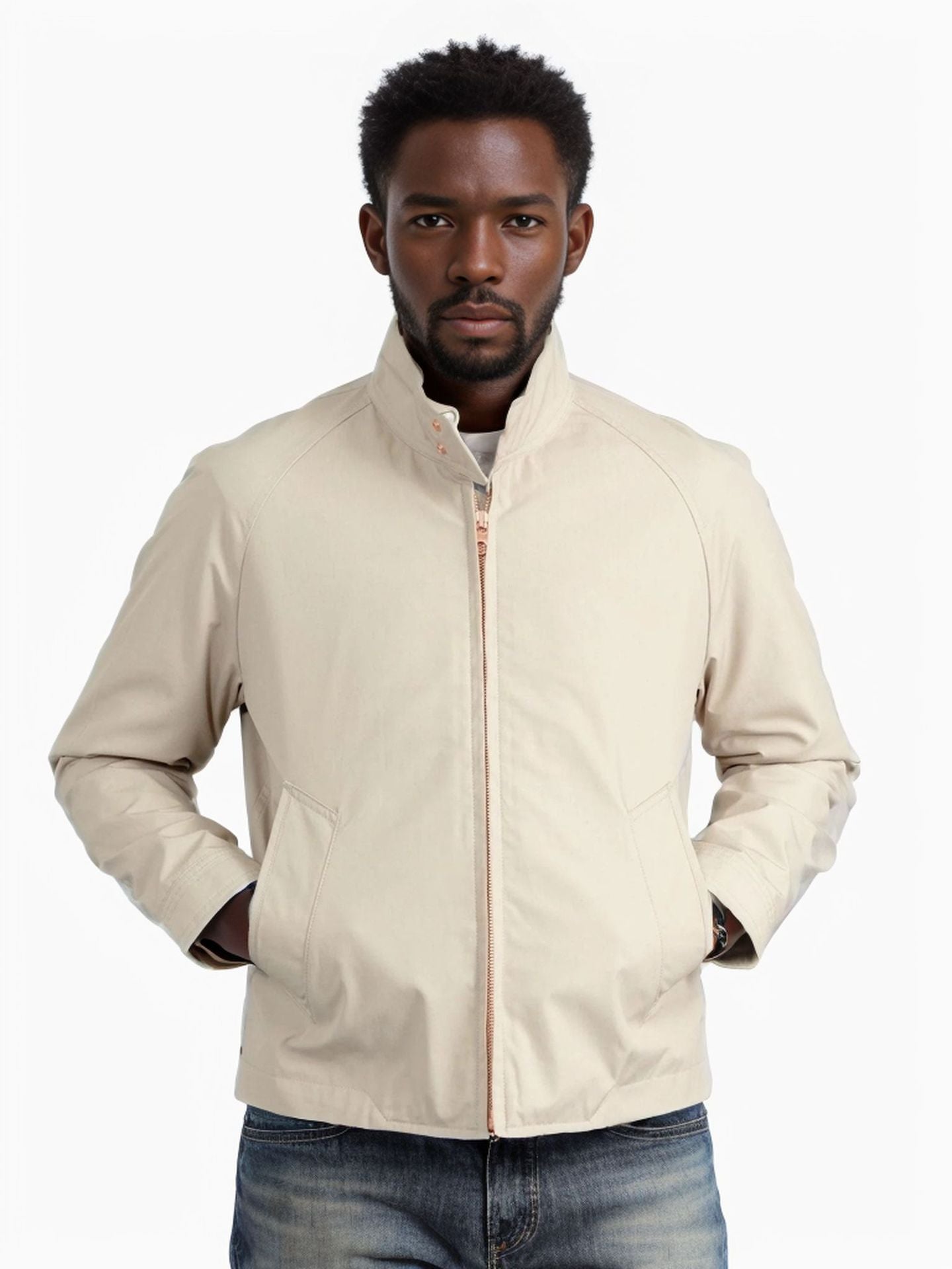 Herren Urbanjacke Modern mit Taschen Schwarz Stadtstil