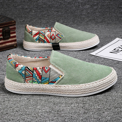 Damen Espadrilles Bunt Ethno Slip-On Sommer Schuhe - BerlinGlamour