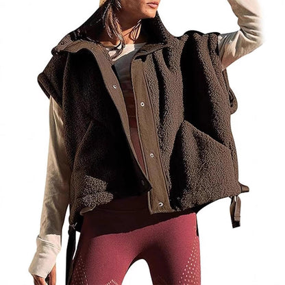 Damenweste Weich Teddyjacke Modern Praktisch
