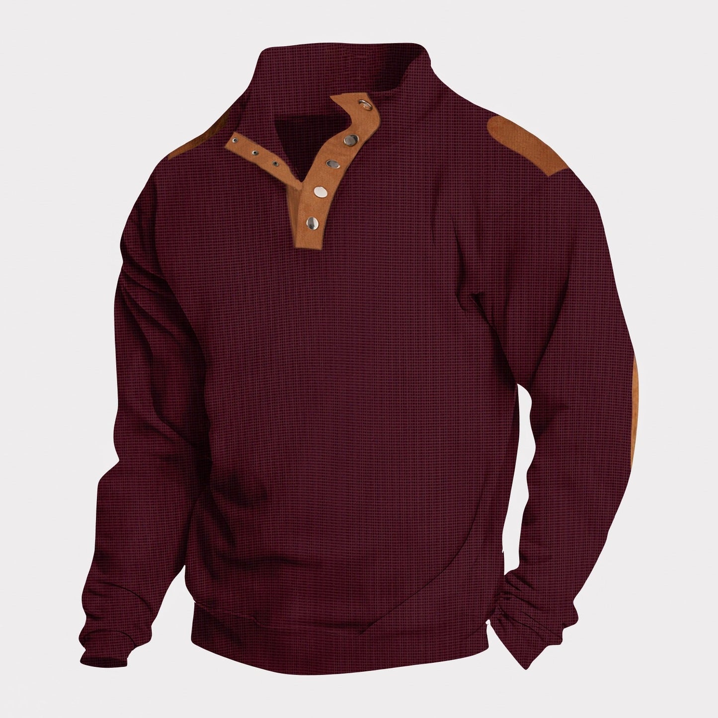 Herren Pullover Strukturiert Knopfleiste Modern Berlin